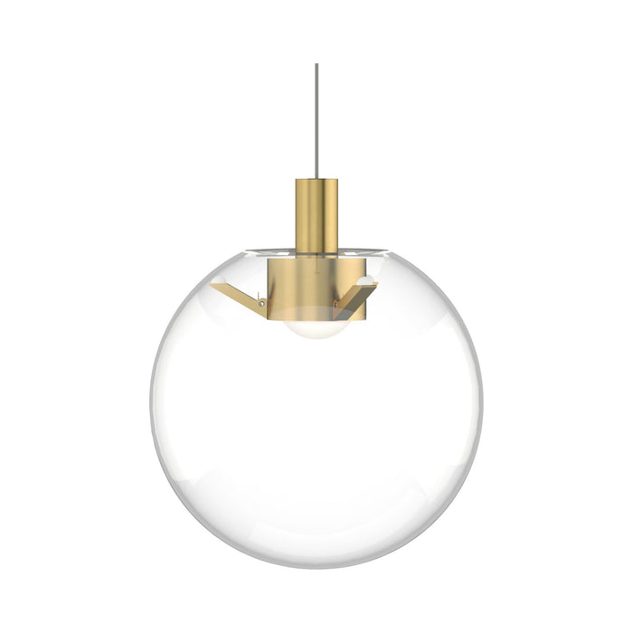 Mini Palona LED Pendant Light in Natural Brass.