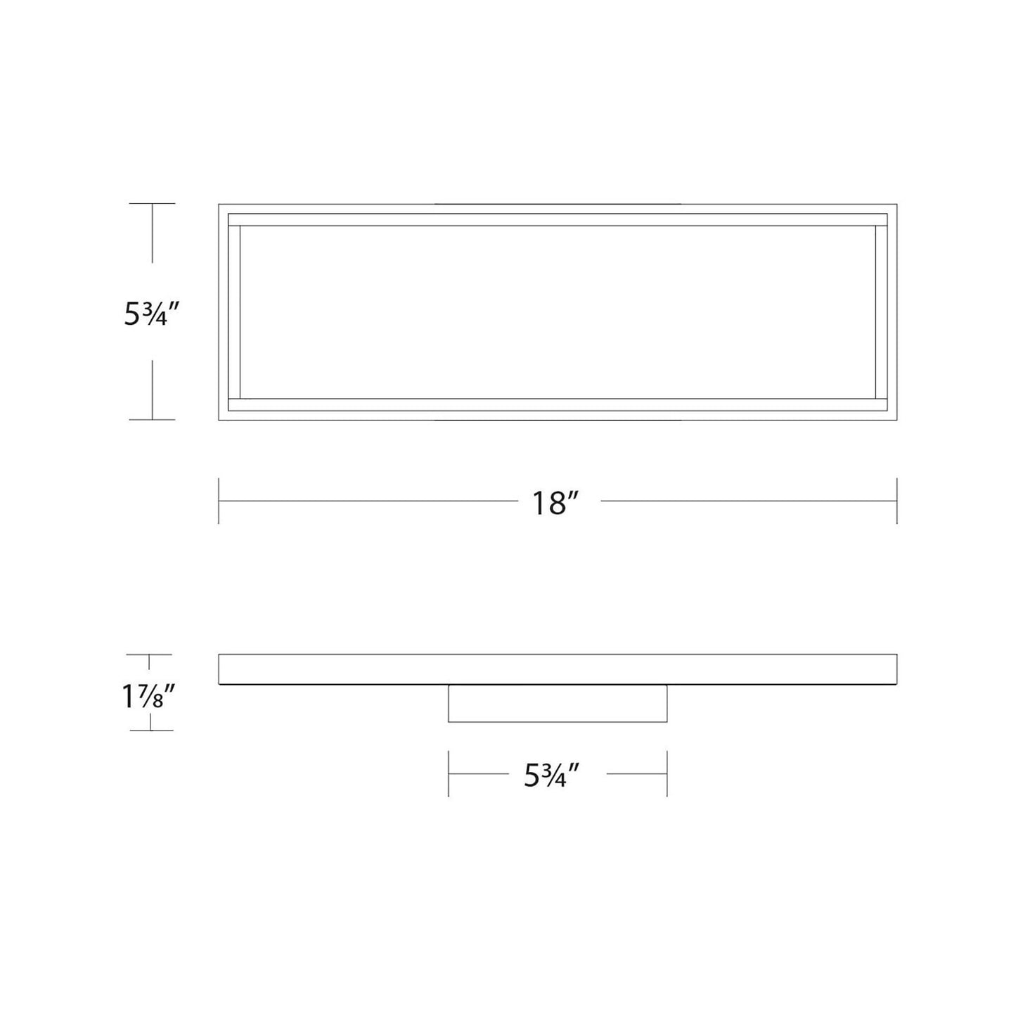 Mirror Mirror LED Bath Wall Light - line drawing.
