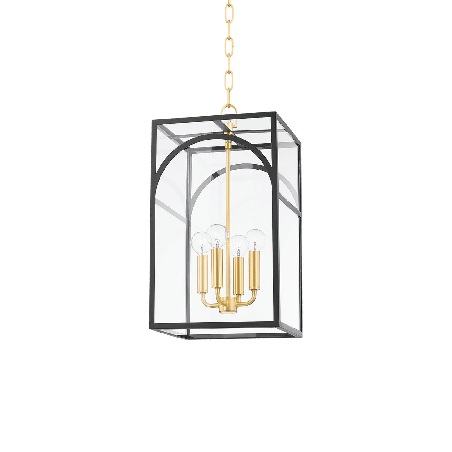Addison Pendant Light in Aged Brass/Textured Black (Small).