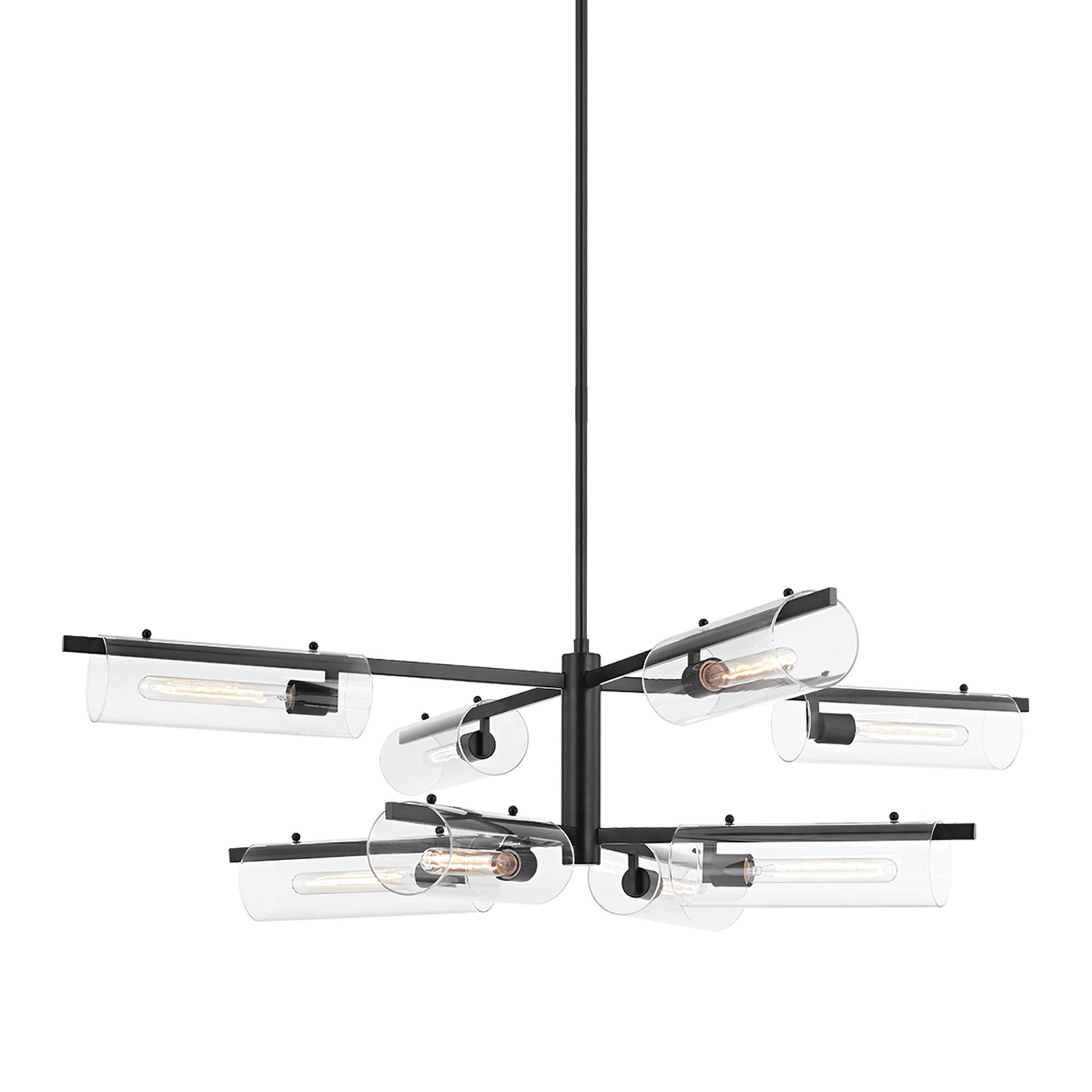 Ariel Chandelier in Soft Black (8-Light).