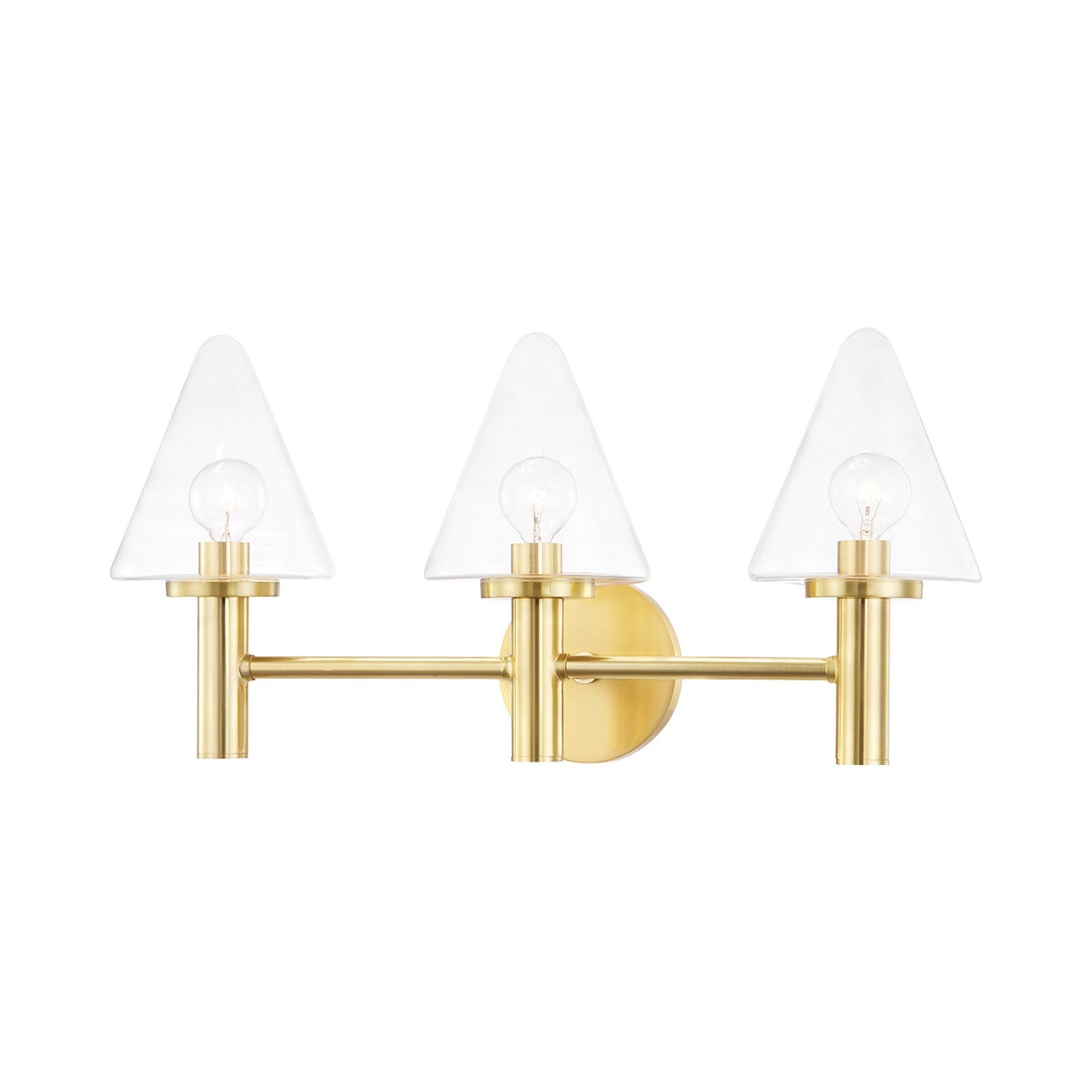 Connie Bath Vanity Light in Aged Brass (3-Light).