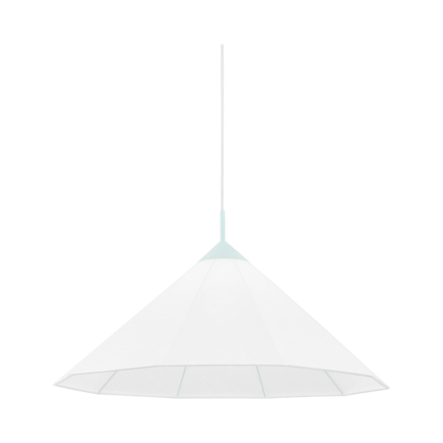 Gloria Pendant Light in Large/Robins Egg Blue.