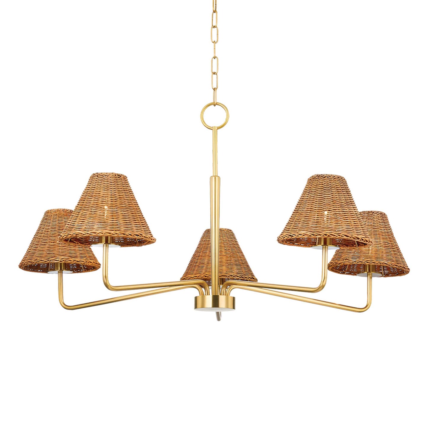 Issa Chandelier in Aged Brass.