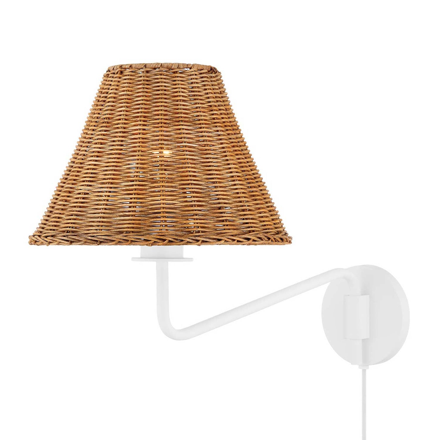 Issa Plug-In Wall Light in Texture White.