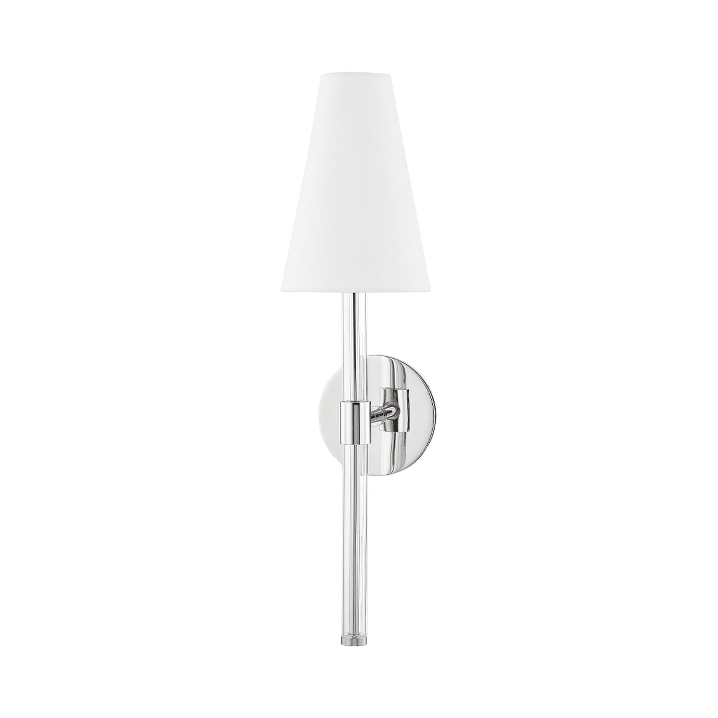Janelle Wall Light in Polished Nickel.