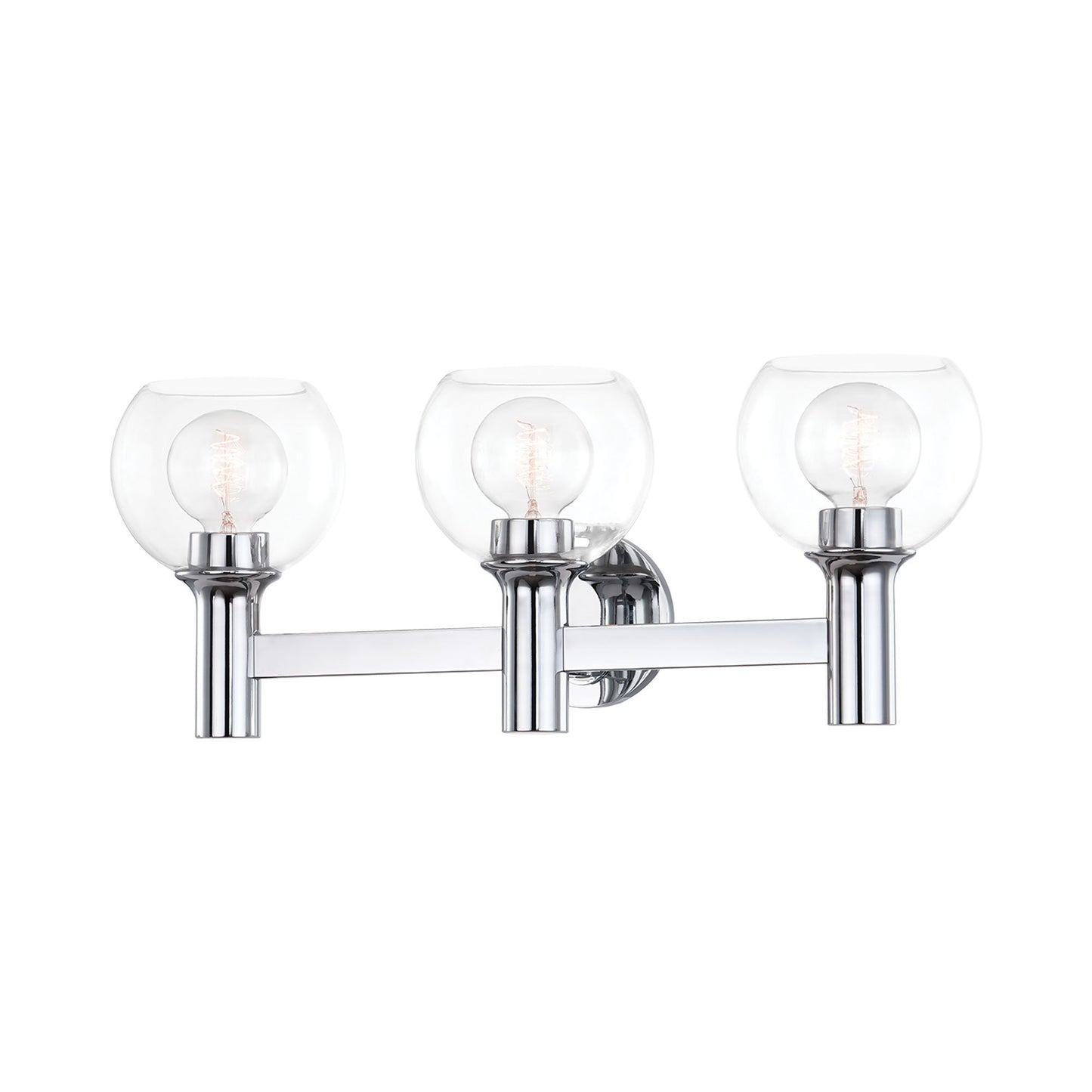 Leslie Bath Vanity Light in Polished Chrome (3-Light).