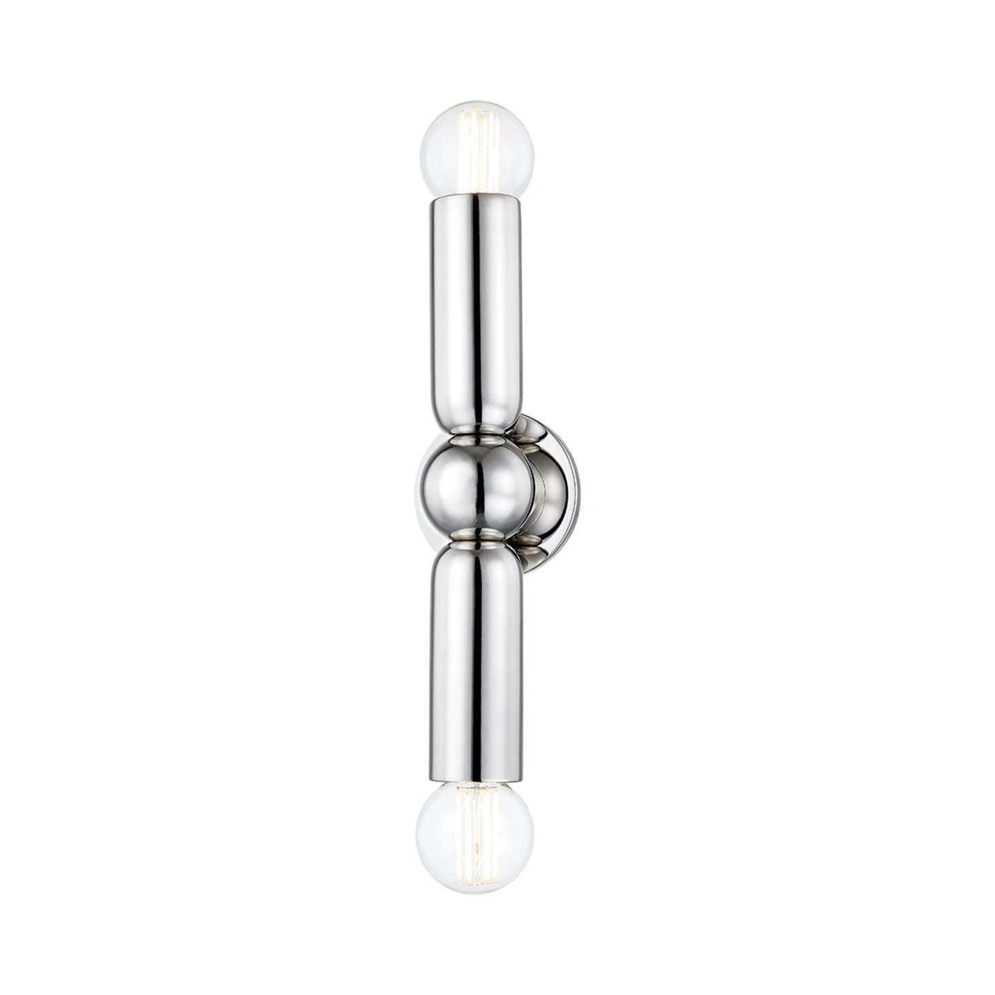 Lolly Wall Light in Polished Nickel (2-Light).