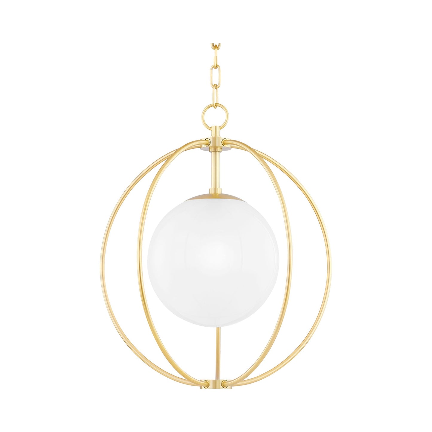 Lyla Pendant Light in Small/Aged Brass.
