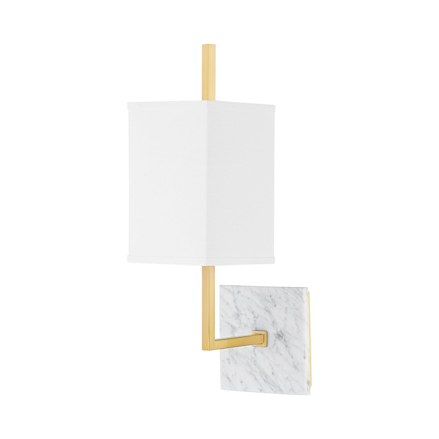 Mikaela Wall Light in Aged Brass.