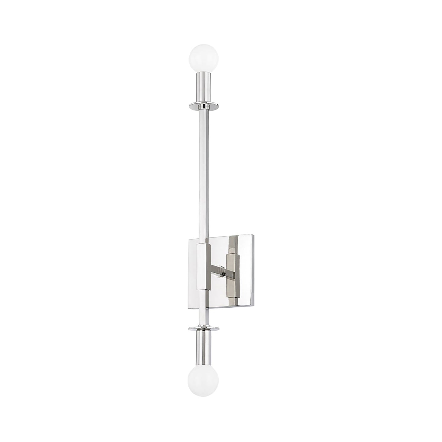 Milana Wall Light in Polished Nickel.