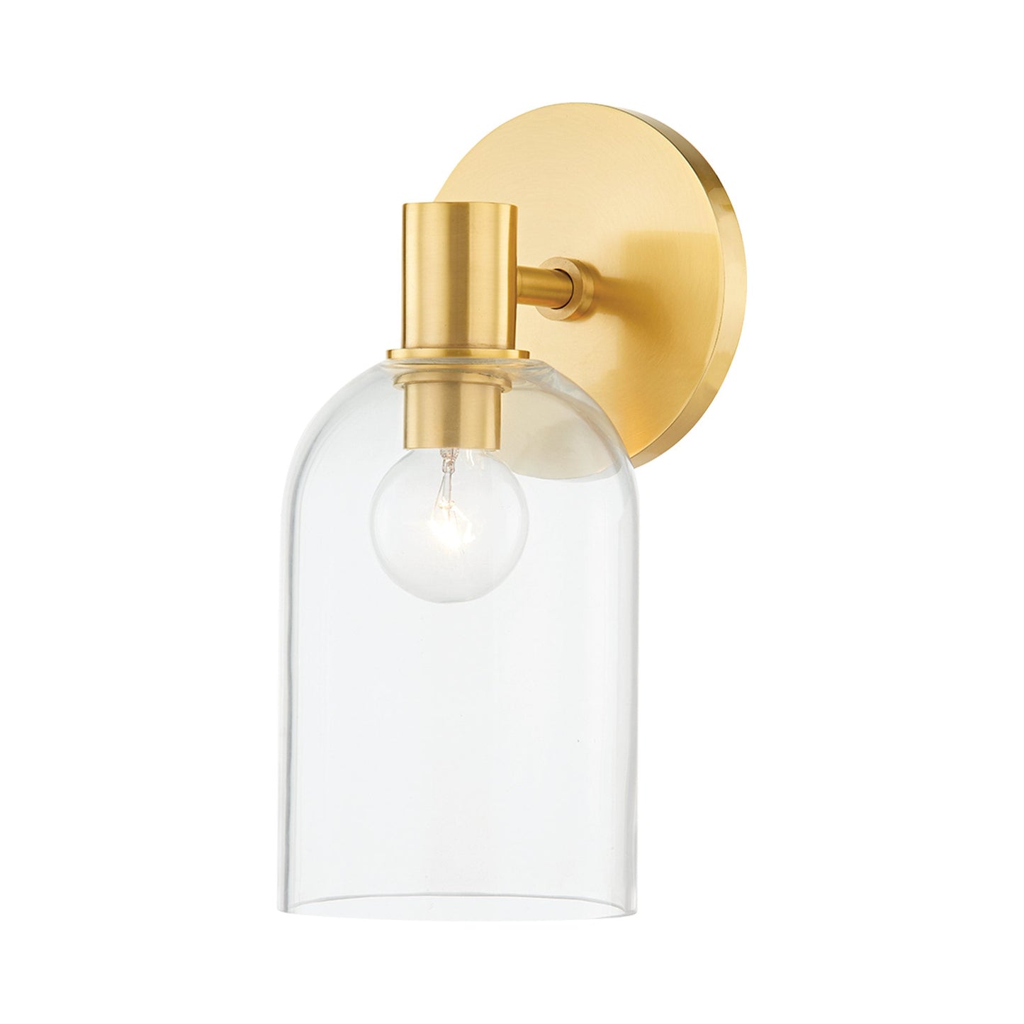 Paisley Bath Wall Light in Aged Brass.