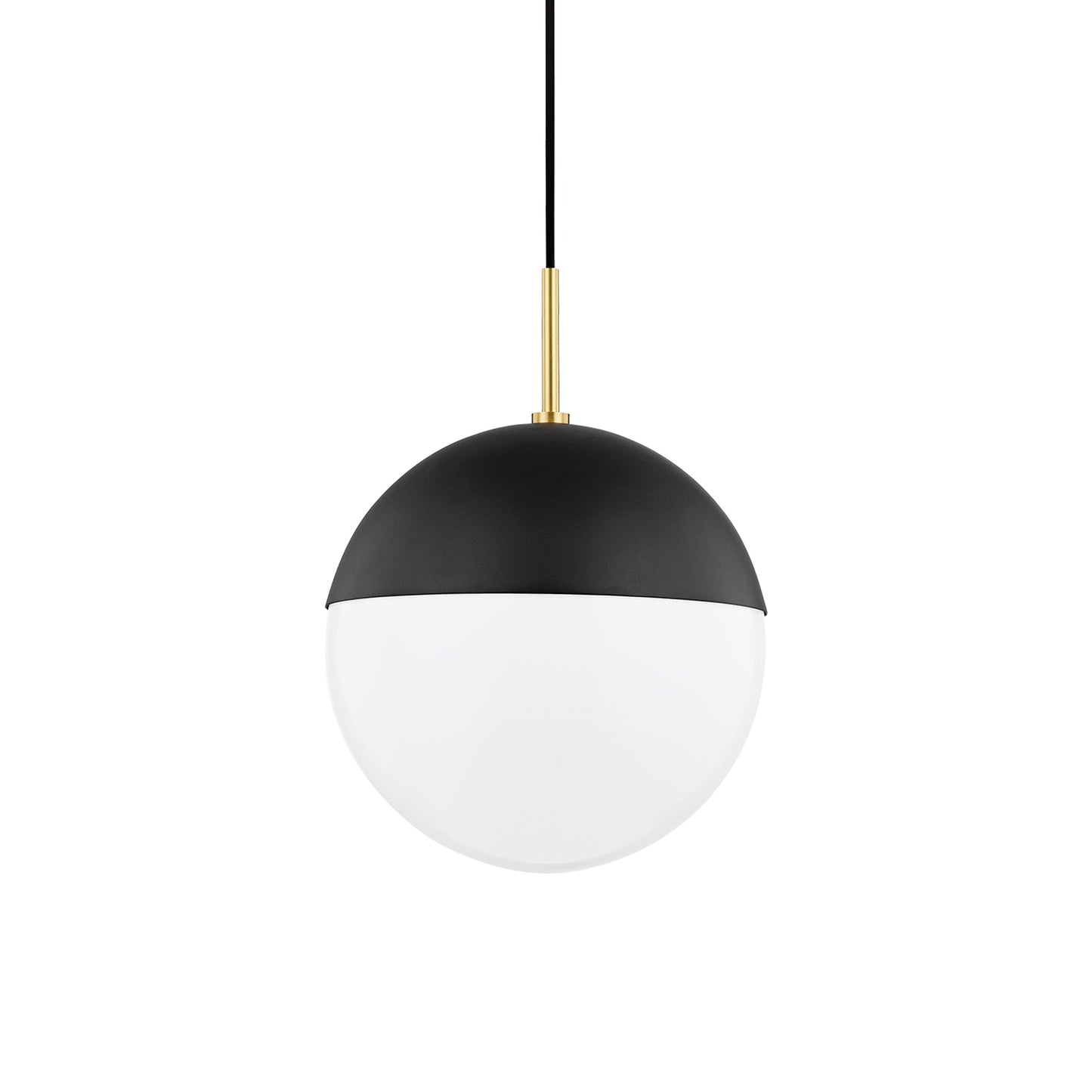 Renee Pendant Light in Aged Brass/Black (Large).