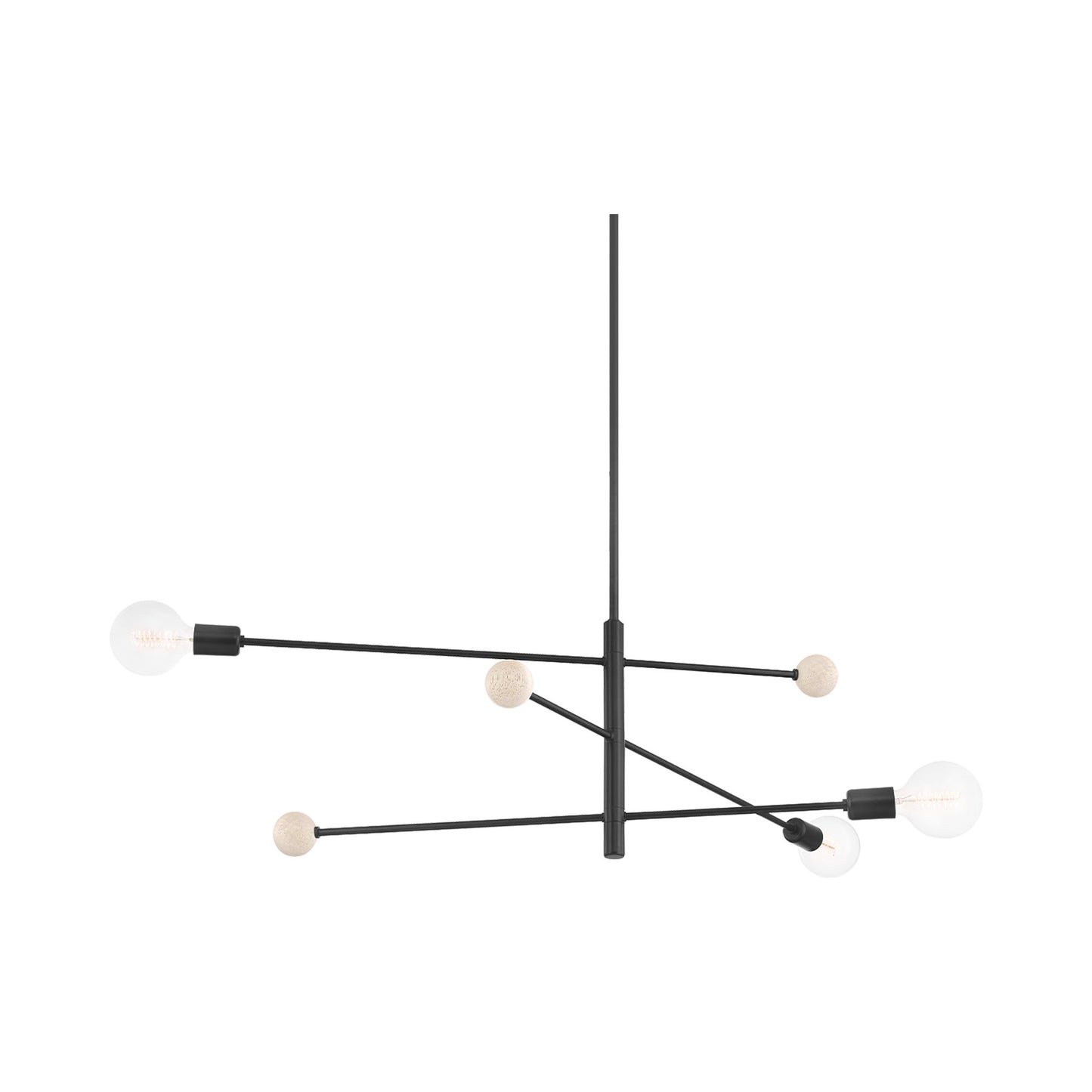 Slater Chandelier in Soft Black.