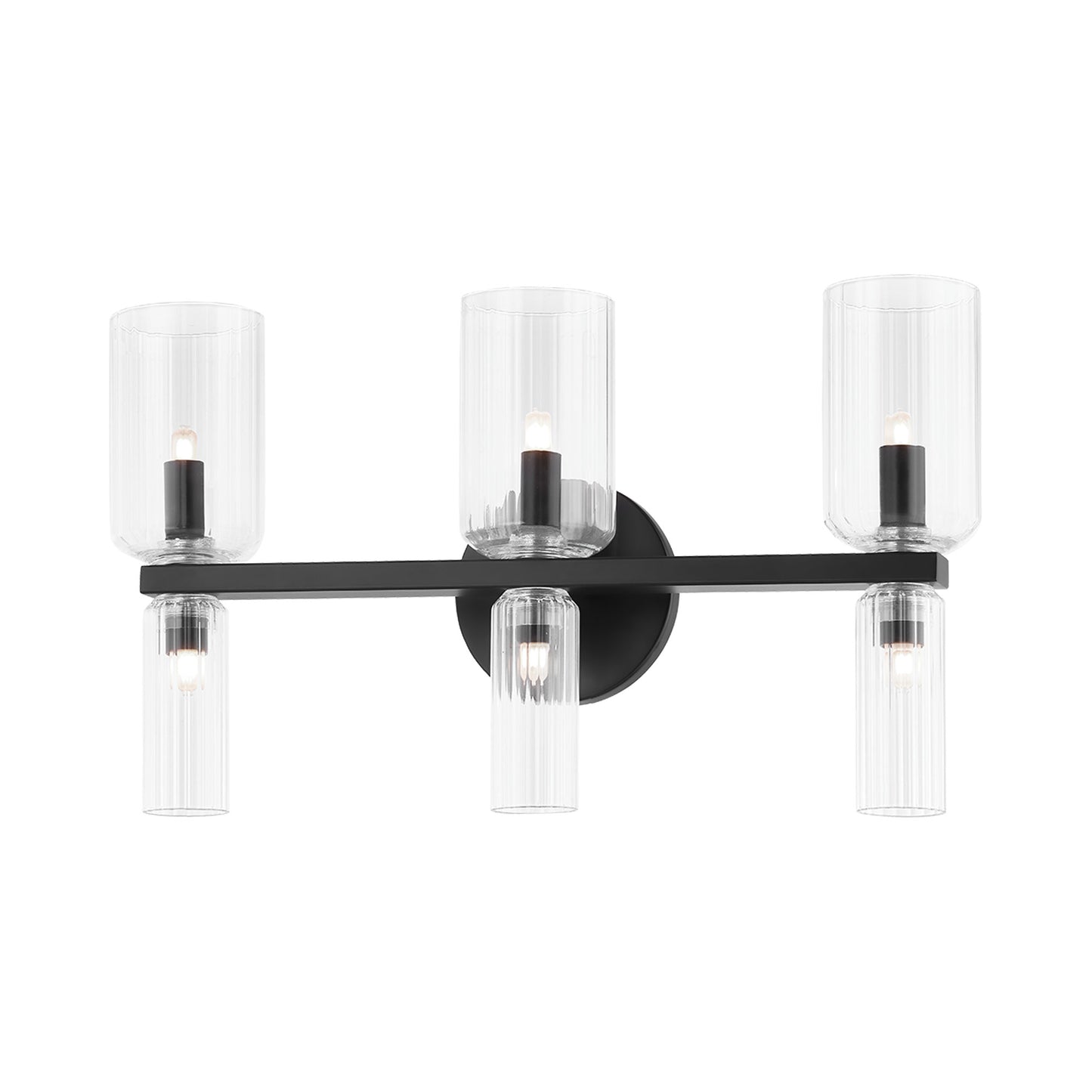 Tabitha Bath Vanity Light in Soft Black (6-Light).