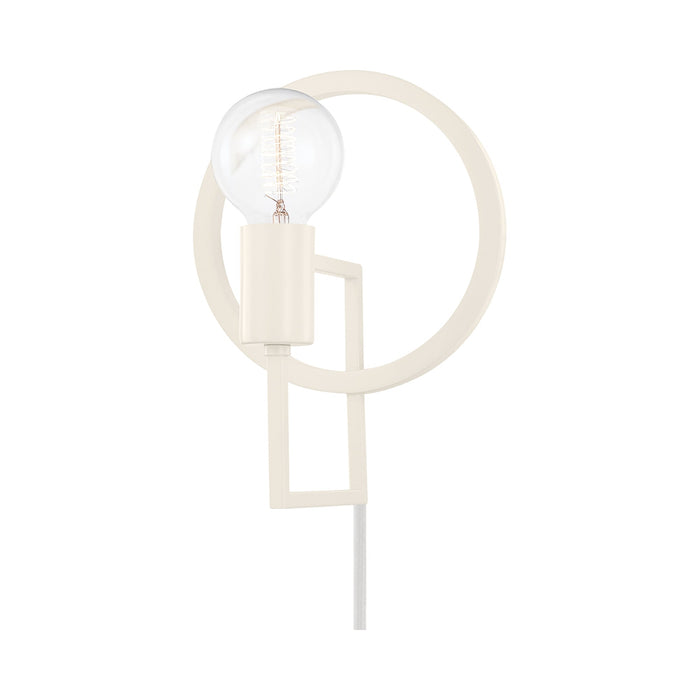 Tory Plug-In Wall Light in Soft Cream.