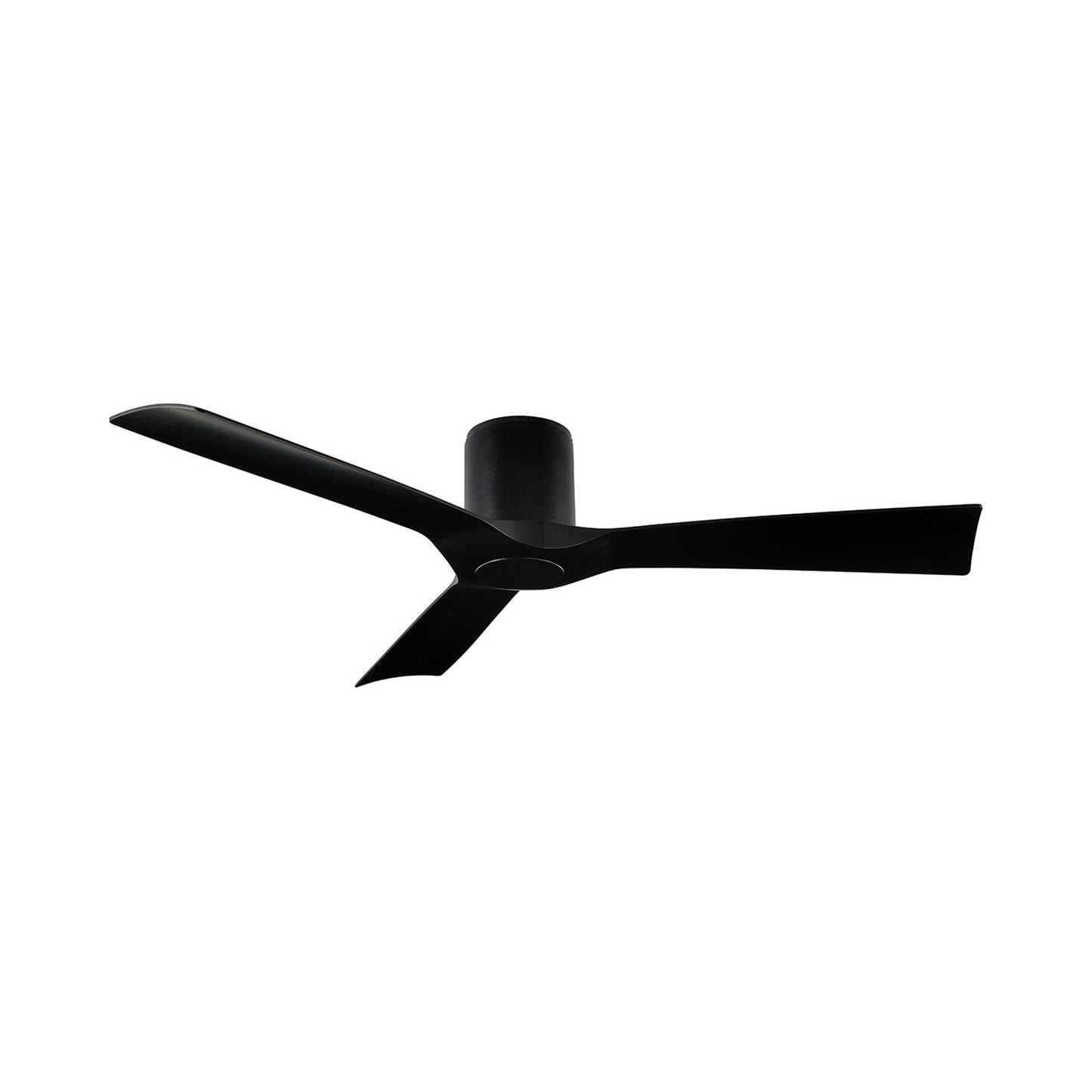 Aviator Flush Mount Ceiling Fan in Matte Black.