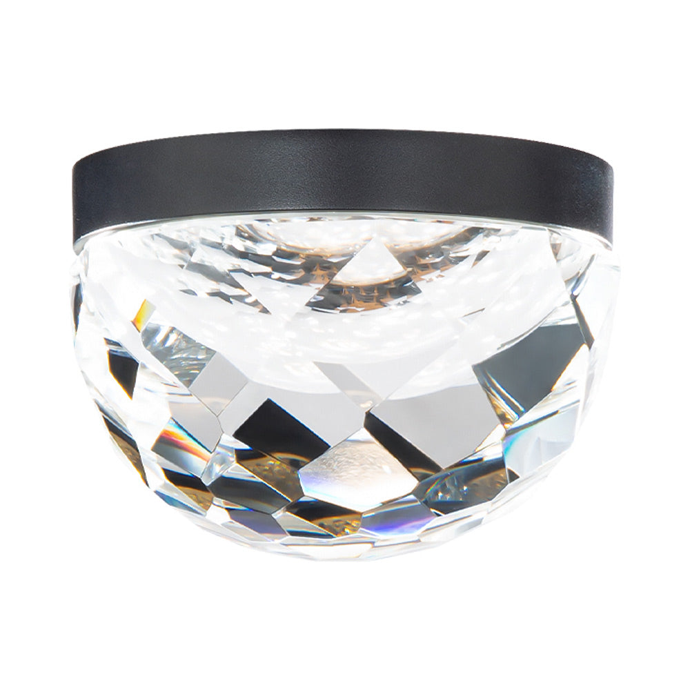 Cascade LED Flush Mount Ceiling Light in Black.