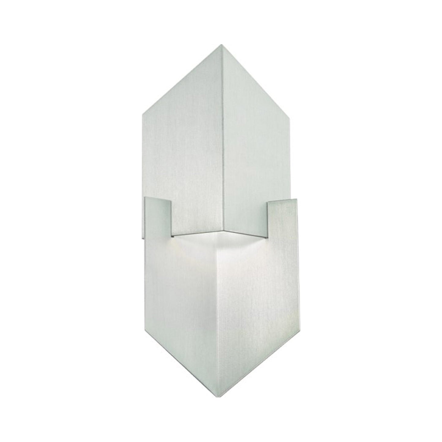Cupid Outdoor LED Wall Light in Brushed Aluminum.