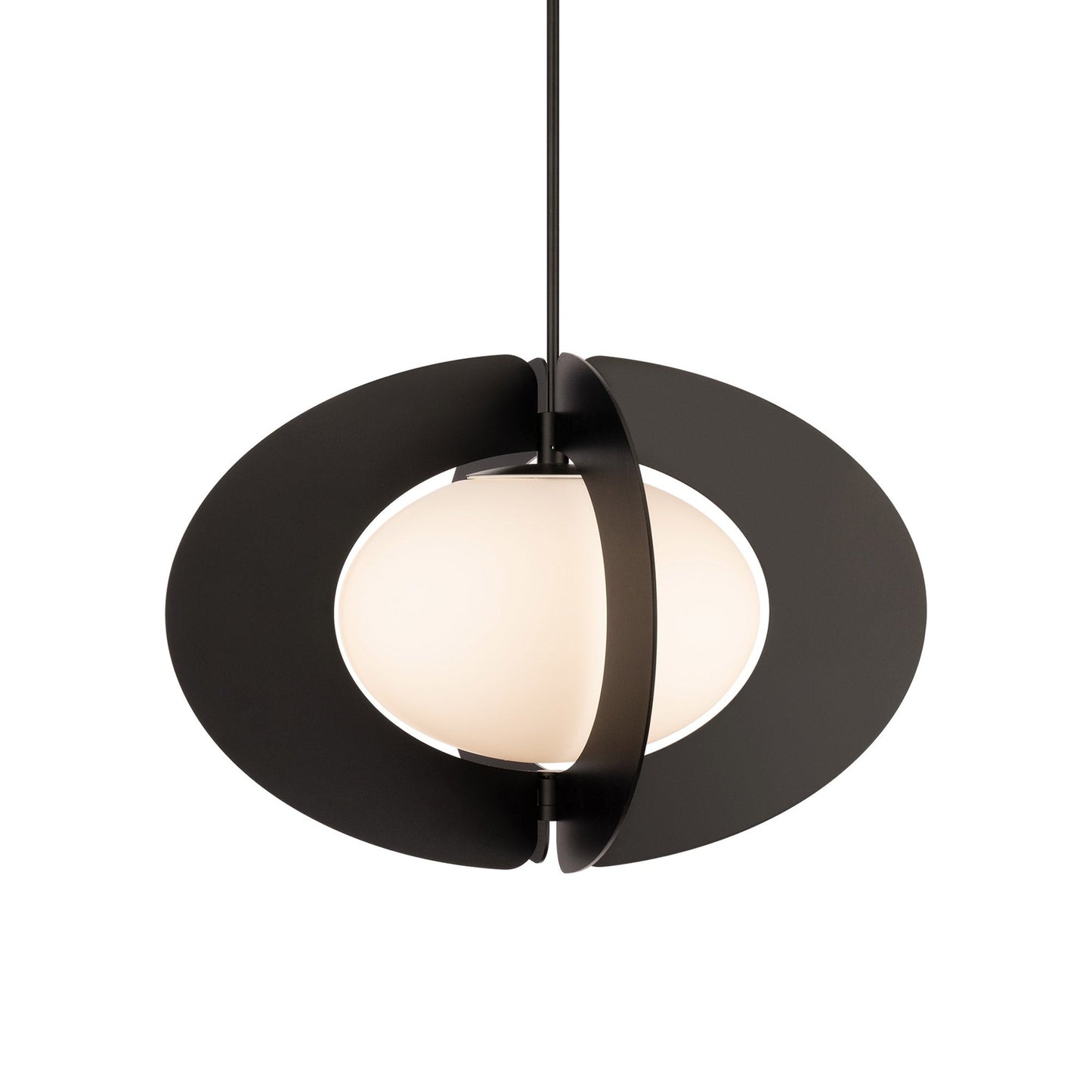 Echelon LED Pendant Light in Black (24-Inch).