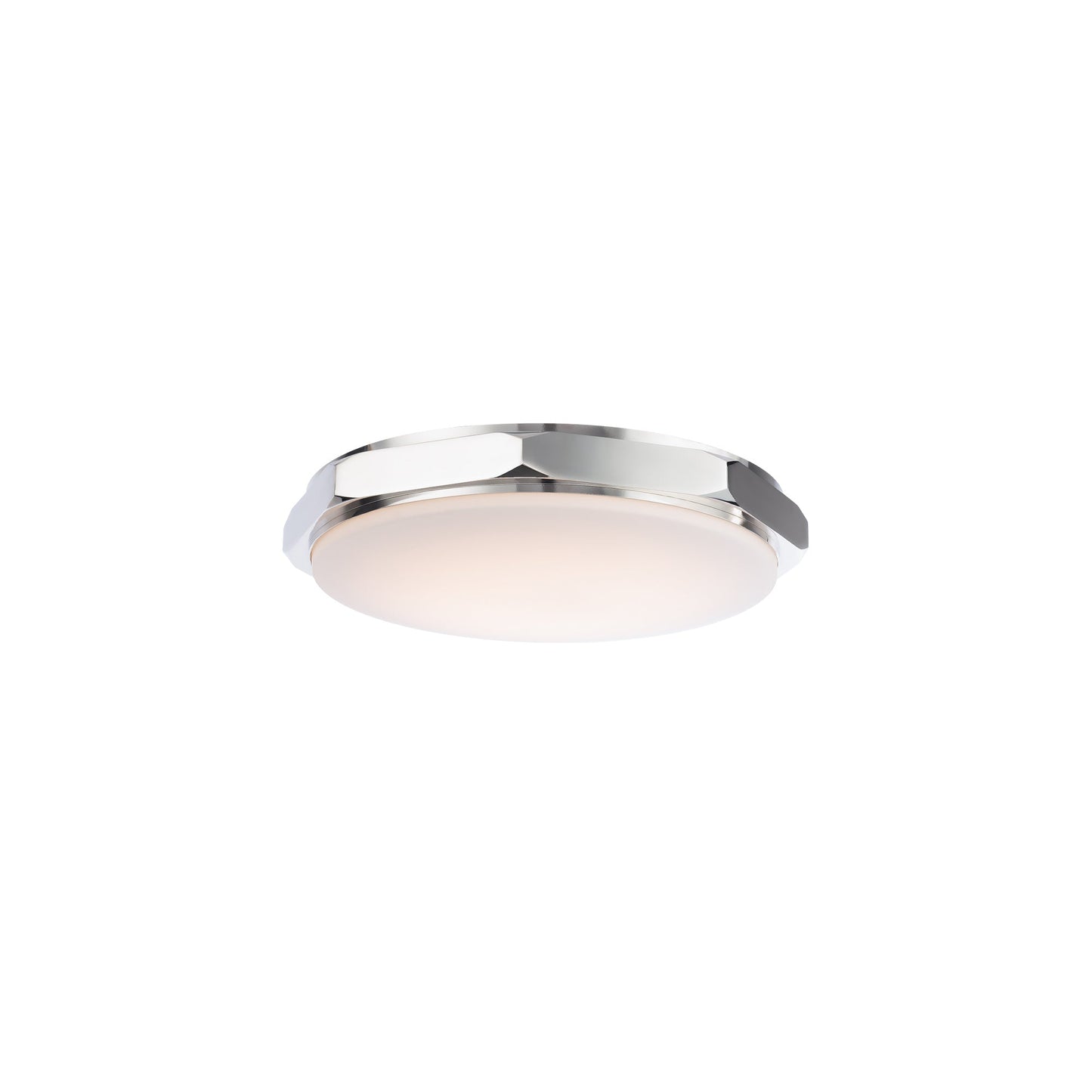 Grommet LED Flush Mount Ceiling Light in Polished Nickel (Large).