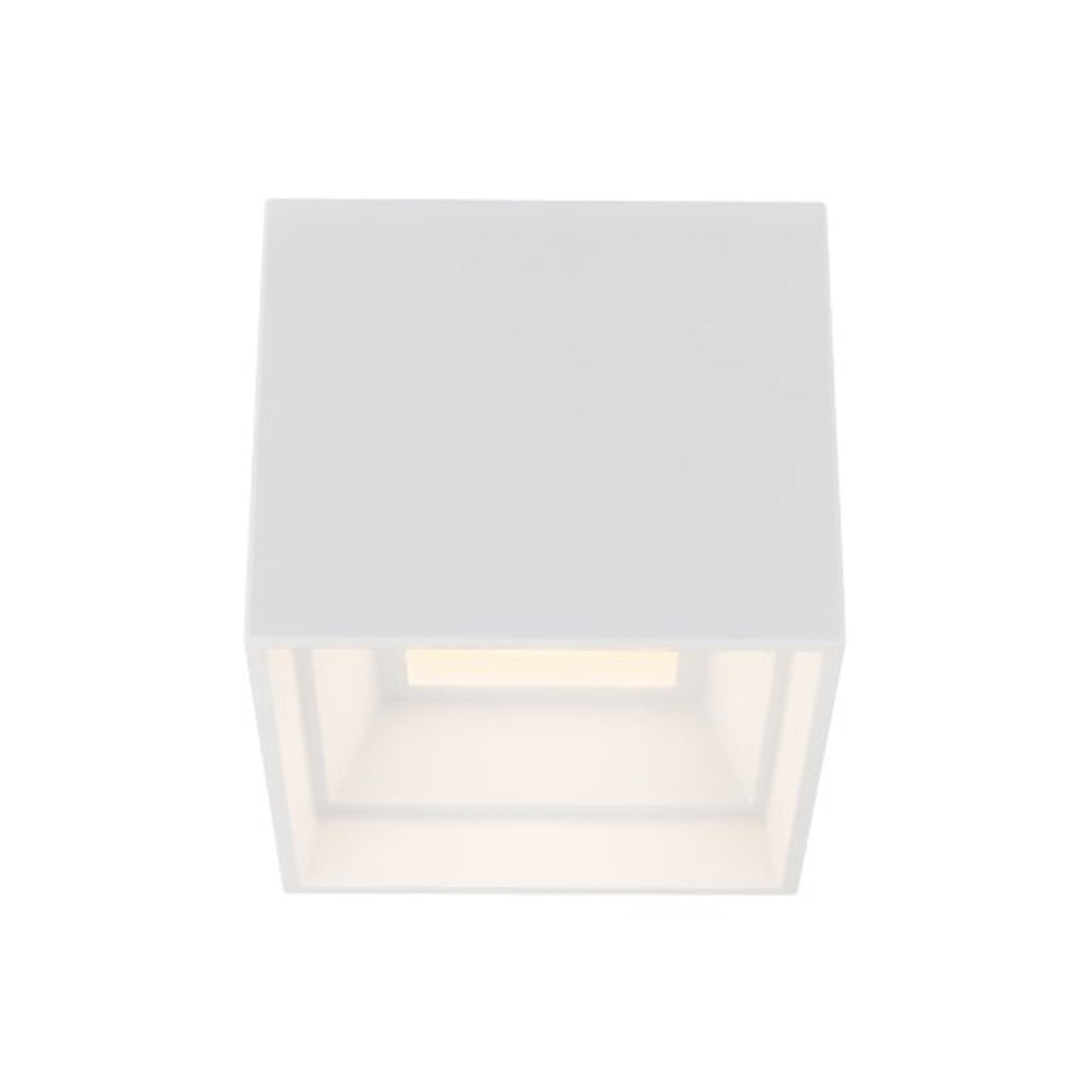 Kube Outdoor LED Flush Mount Ceiling Light in White (5-Inch).