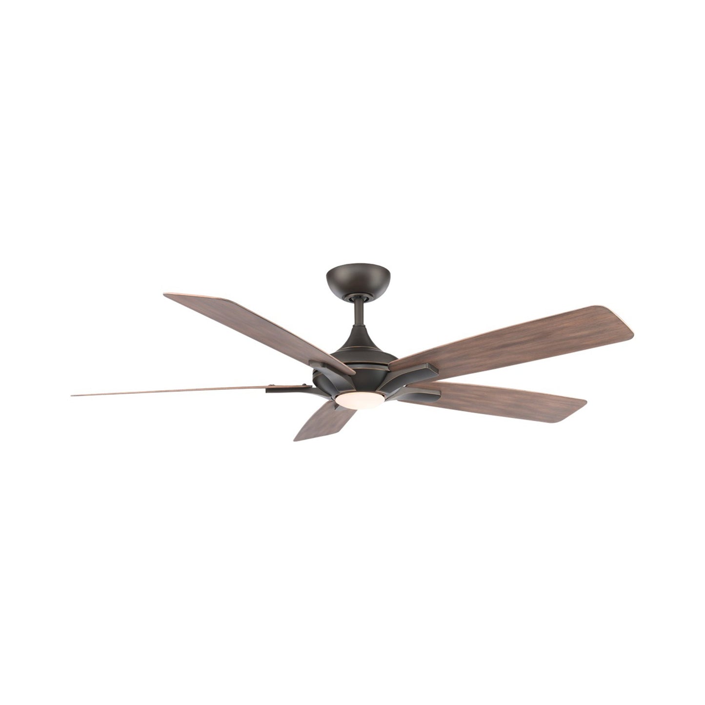 Mykonos 5-Blade LED Ceiling Fan in Oil Rubbed Bronze/Barn Wood.