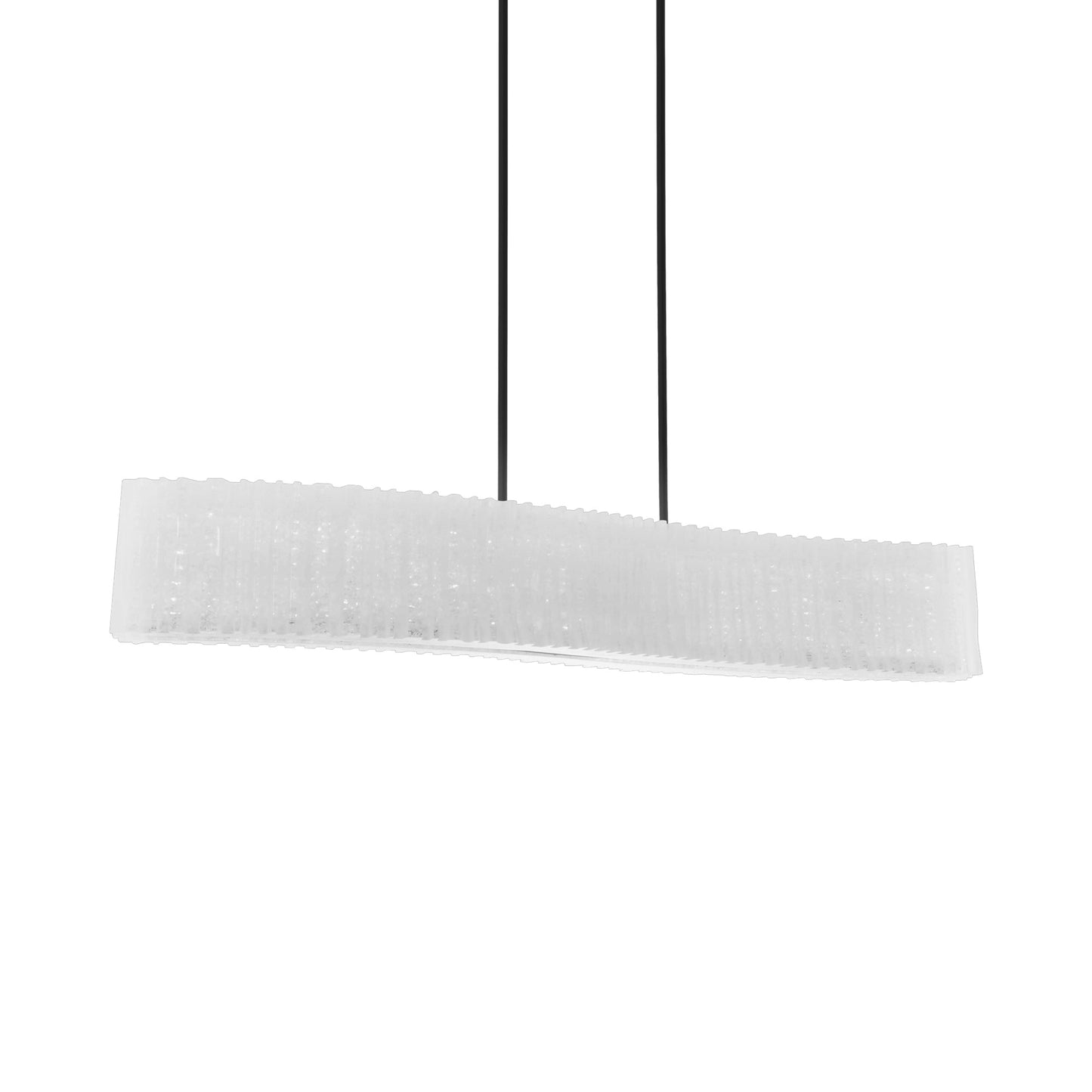 Rhiannon Rectangular LED Chandelier in Black.
