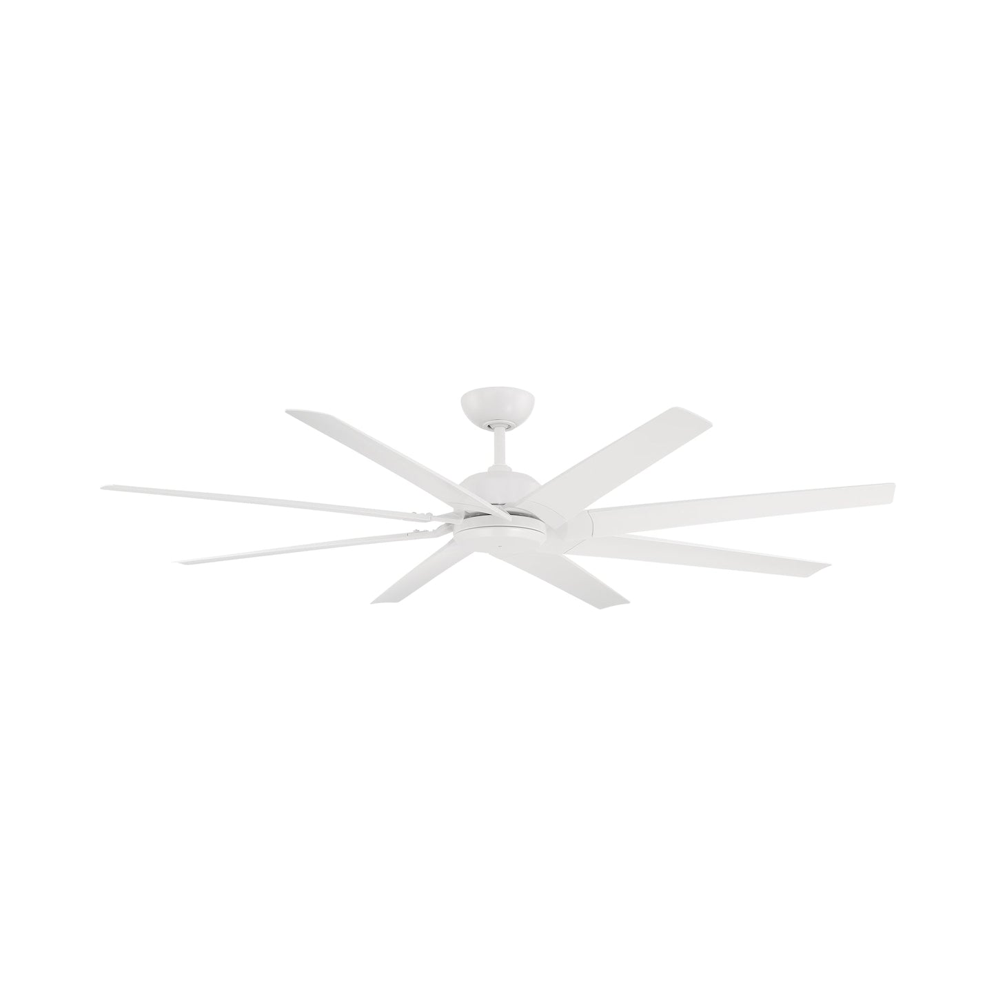 Roboto XL Ceiling Fan in Matte White (Ligh Kit not Included).