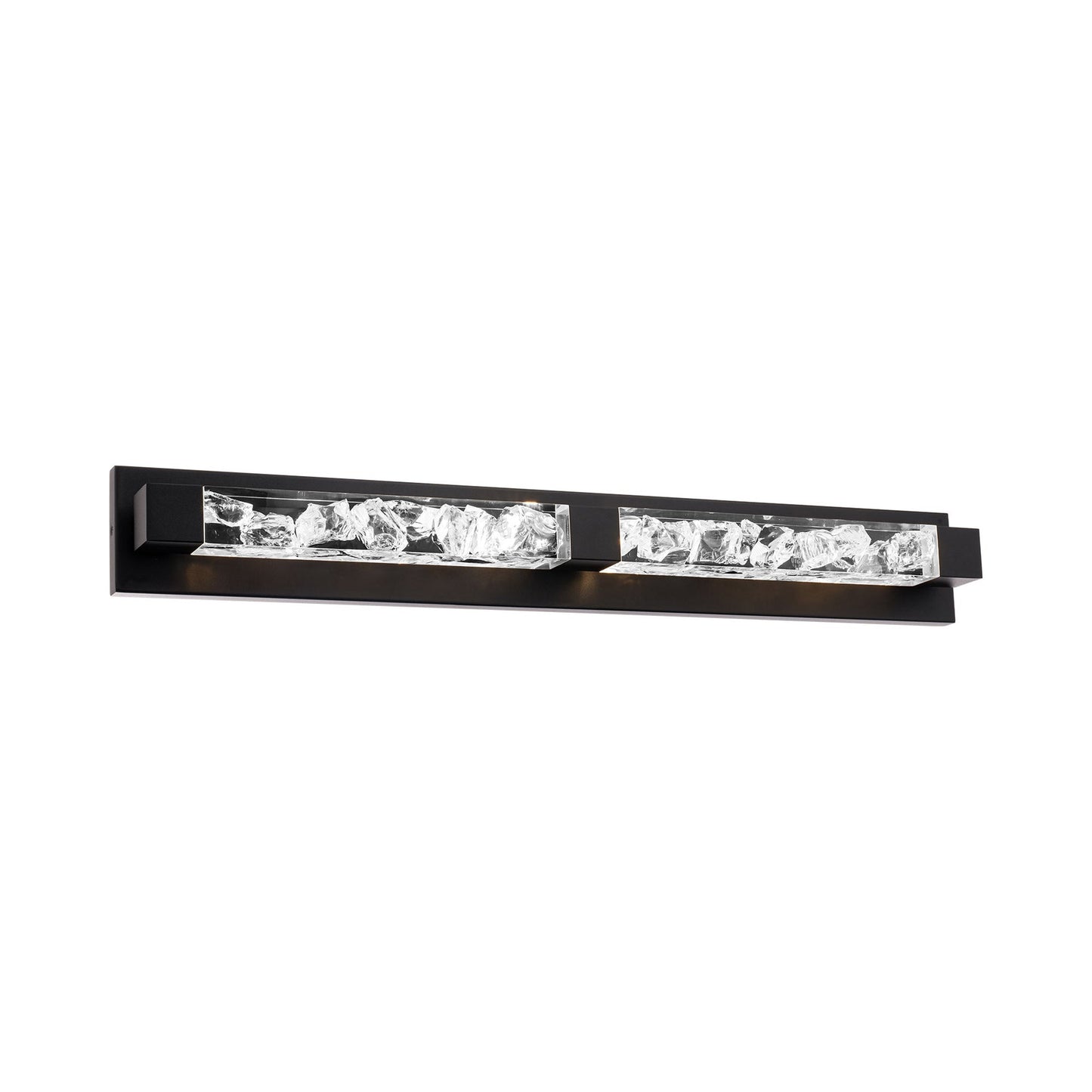 Terra LED Vanity Wall Light in Black (34-Inch).
