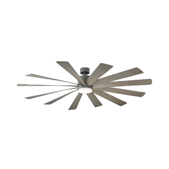 Windflower Smart LED Ceiling Fan in 80-Inch/Graphite/Weathered Gray.