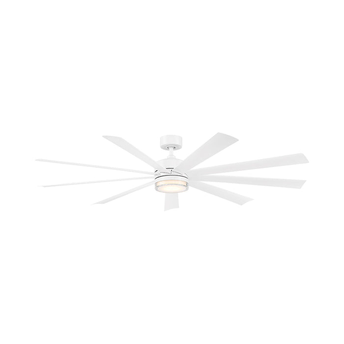 Wynd XL Smart LED Ceiling Fan in Matte White.