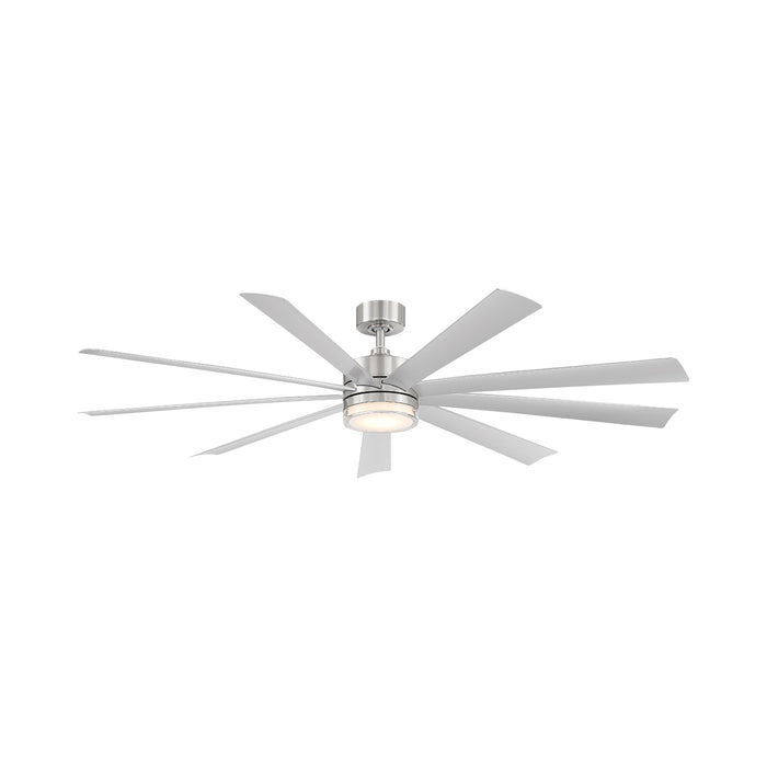 Wynd XL Smart LED Ceiling Fan in Stainless Steel.
