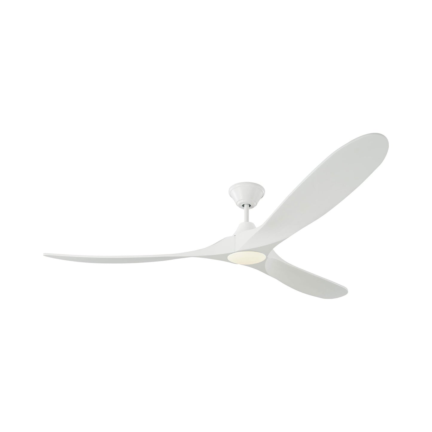 Maverick Max Ceiling Fan in Matte White/Matte White (Light Kit Included).