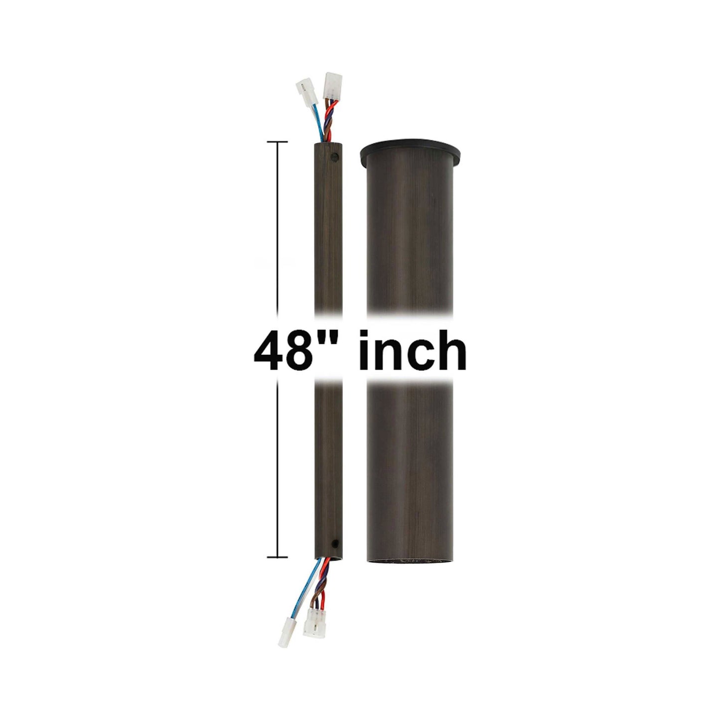 Minimalist Downrod in Aged Pewter (48 Inches).