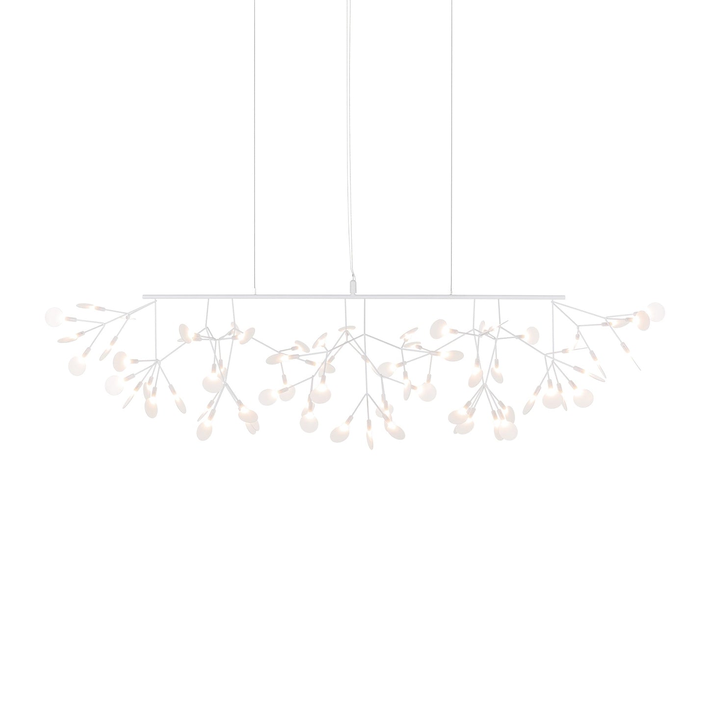 Heracleum III LED Linear Pendant Light in White.
