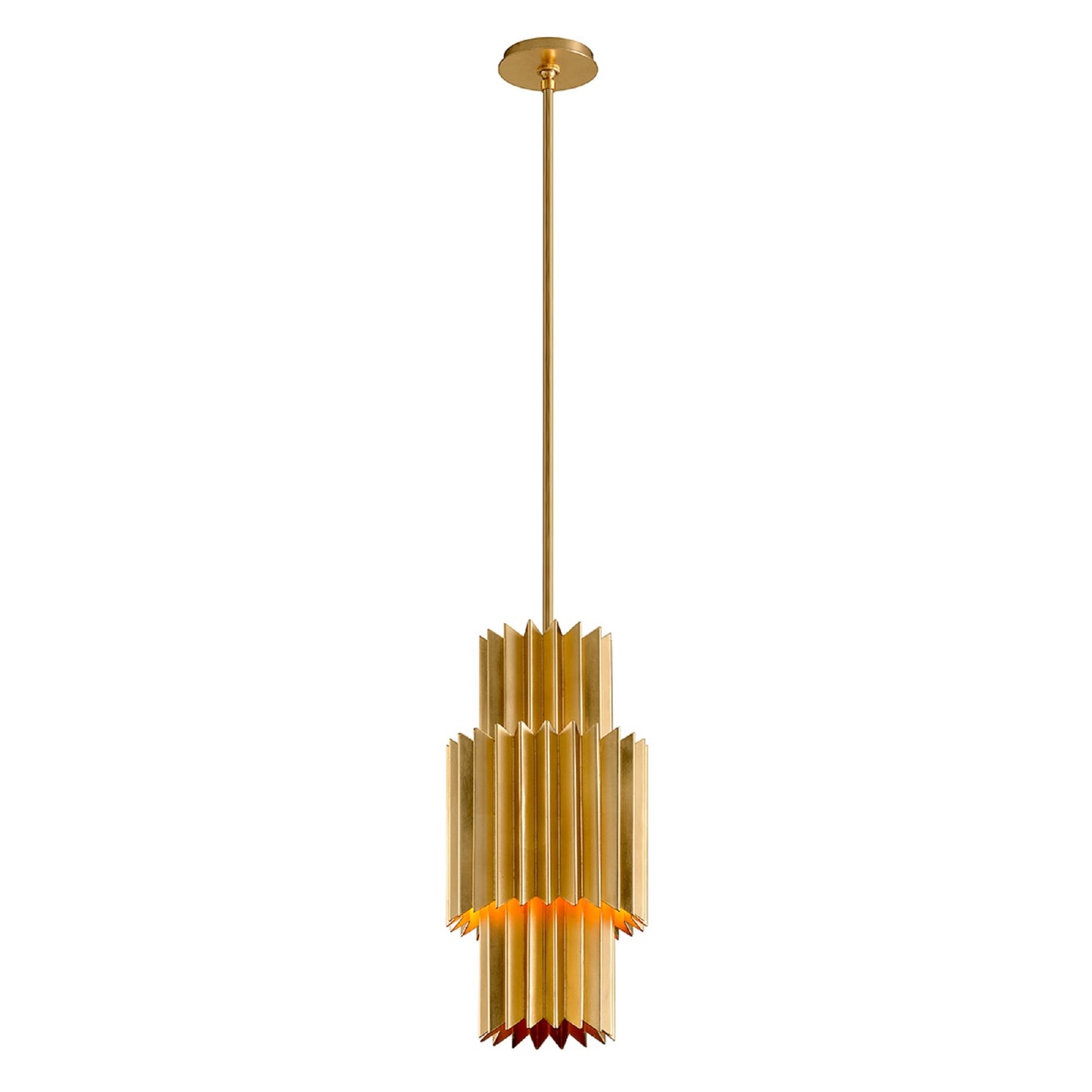 Moxy Pendant Light in Gold Leaf (Double).