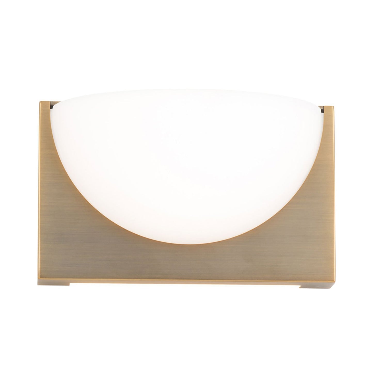 Mylie LED Bath Wall Light in Aged Brass.