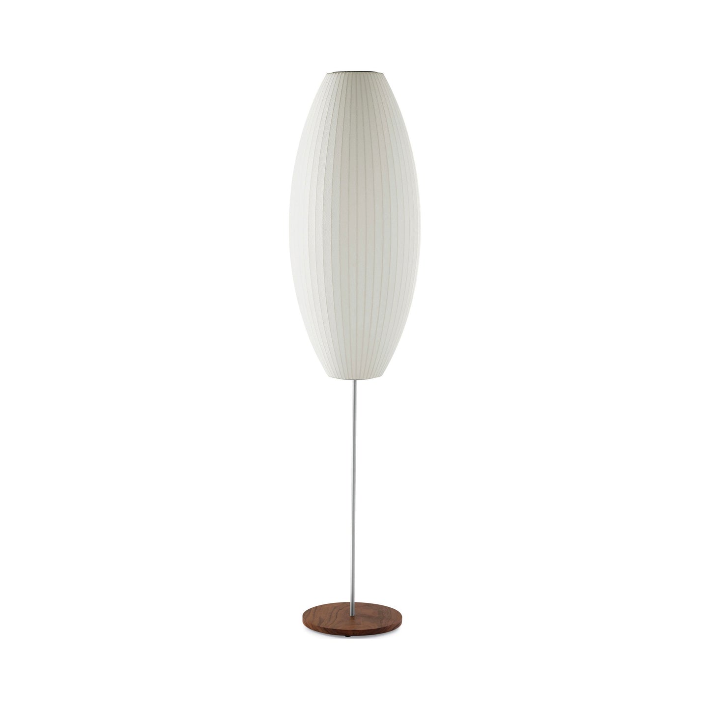 Nelson® Cigar Lotus Floor Lamp in Large / Walnut.
