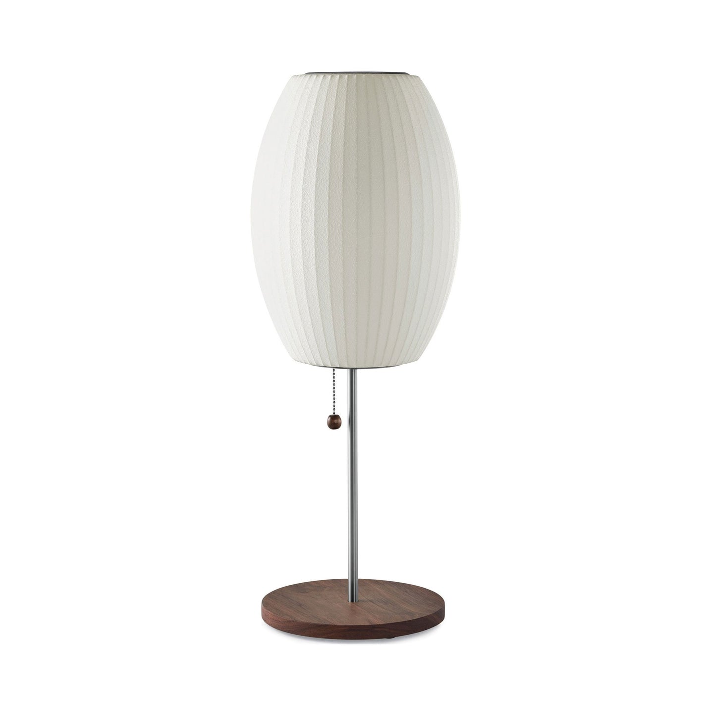 Nelson® Cigar Lotus Table Lamp in Walnut.