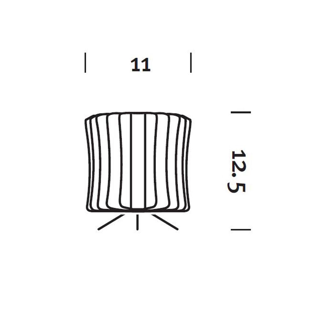 Nelson® Lantern Tripod Lamp in Line Drawing.