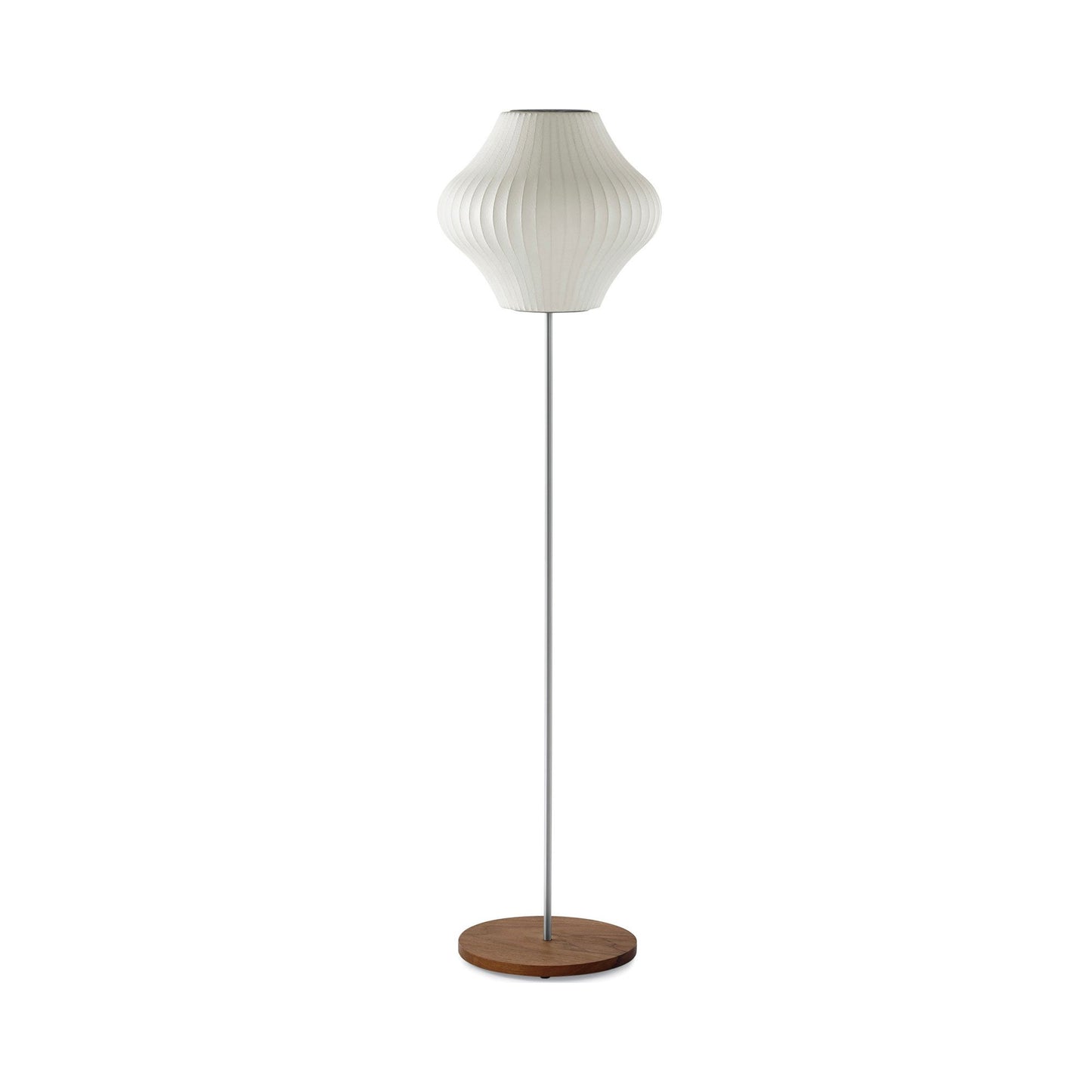 Nelson® Pear Lotus Floor Lamp in Walnut.