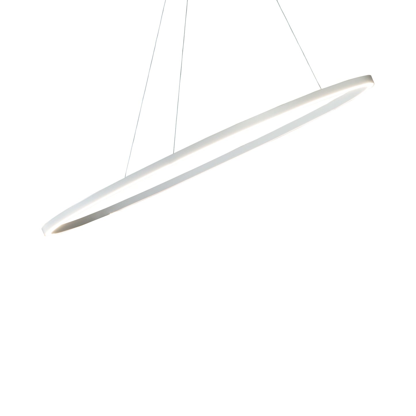 Ellisse LED Minor Pendant Light in White.