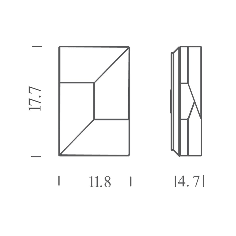 Wall Shadows Moyen LED Wall Light - line drawing.