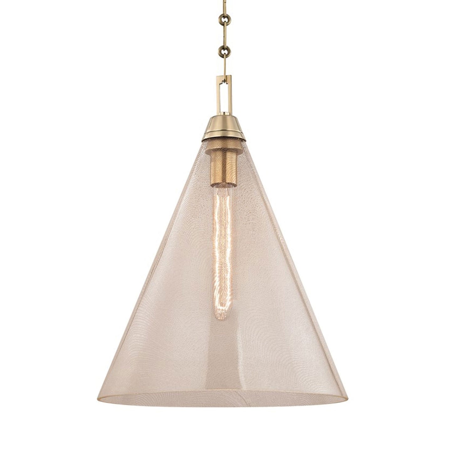 Newbury Pendant Light in Aged Brass (Large).