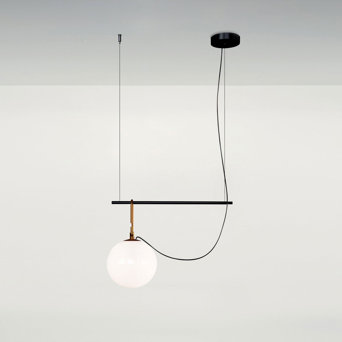 NH Linear Suspension Light in Medium Globe (20-inch).