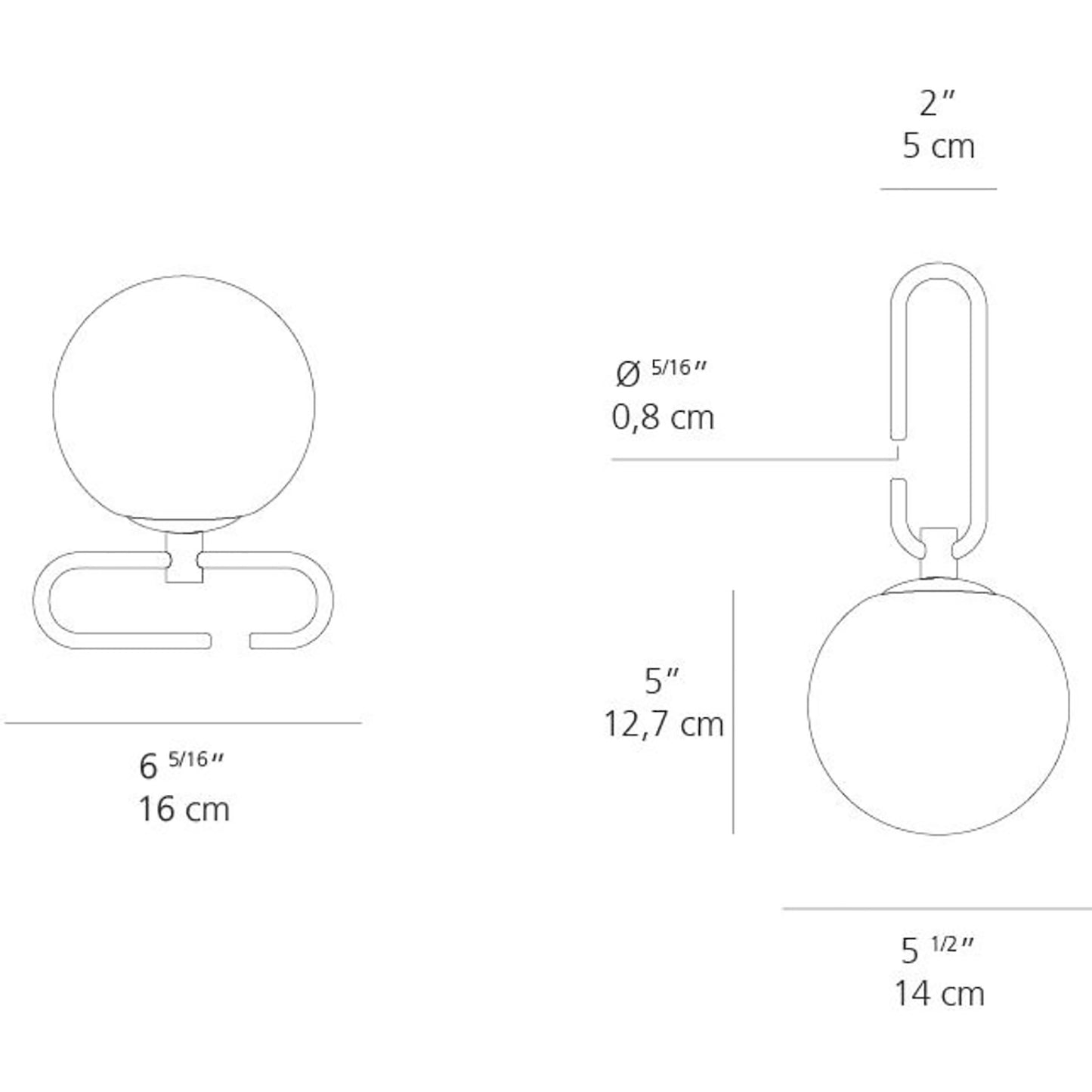 NH1217 Table Lamp - line drawing.