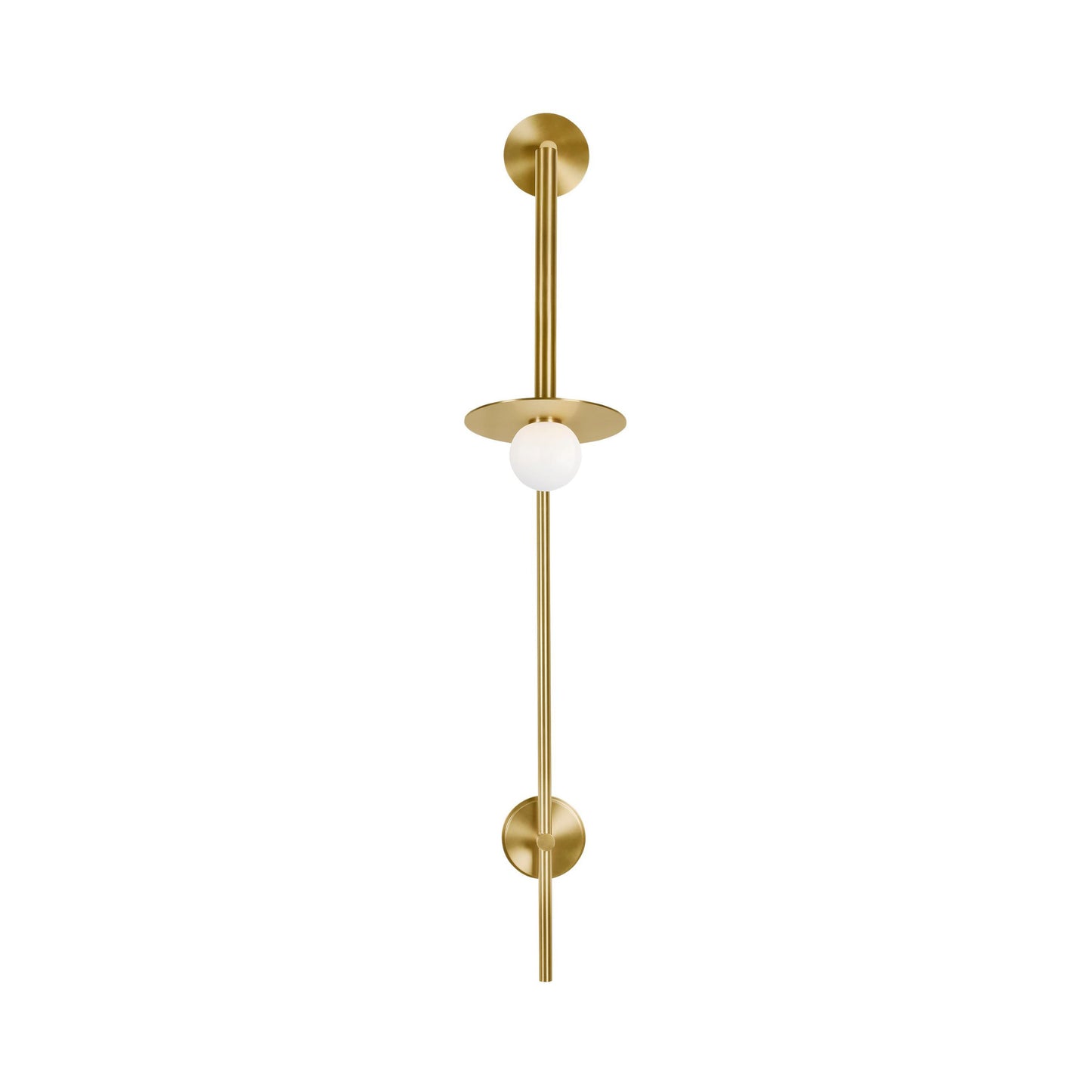 Nodes Pivot Bath Wall Light in Large/Burnished Brass.