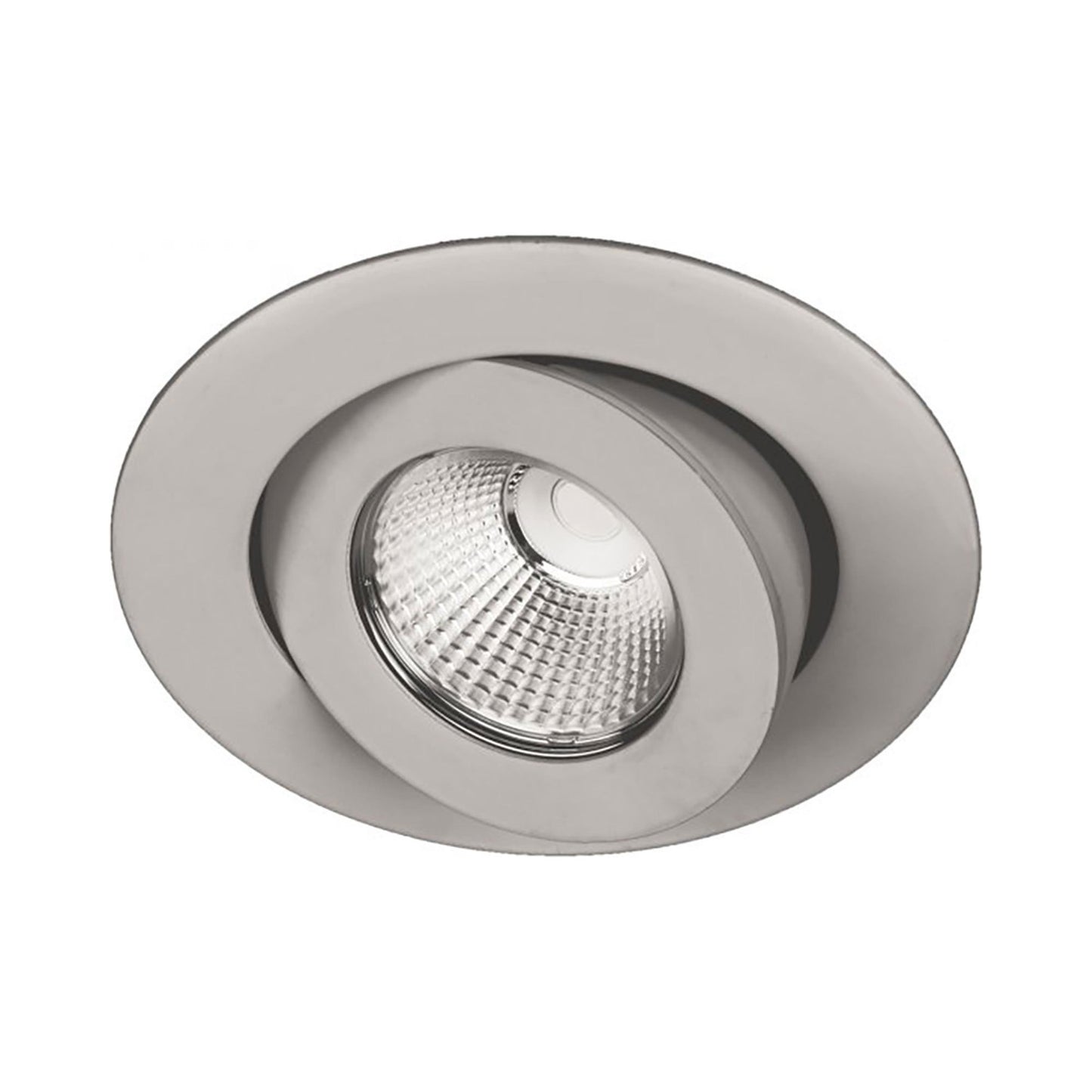 Ocular 3.0 Round Adjustable LED Recessed Trim in Brushed Nickel.