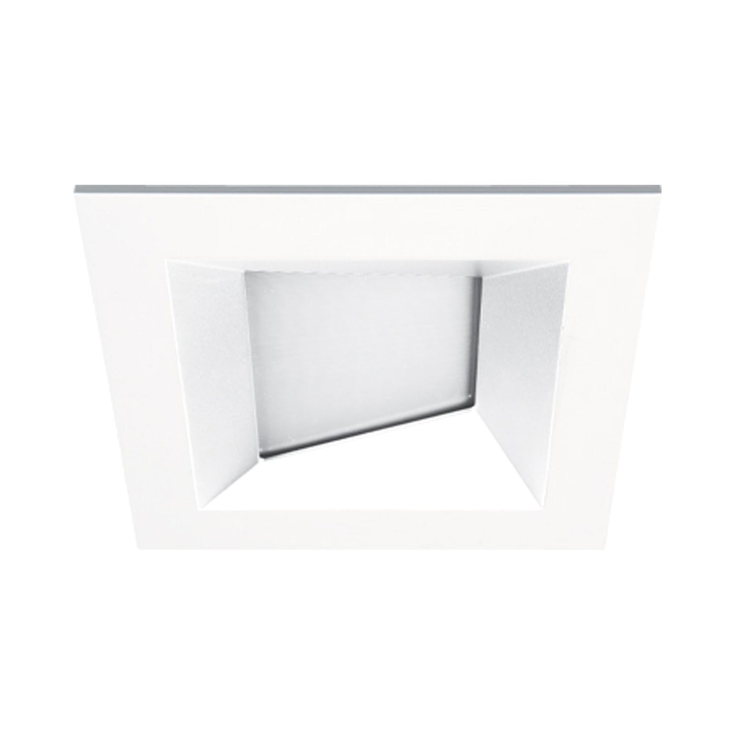 Ocularc 3.5 Square Wall Wash LED Recessed Trim in White.