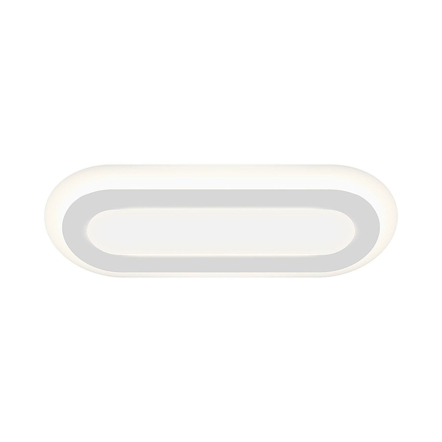 Offset™ Racetrack LED Flush Mount Ceiling Light in Large/Racetrack.